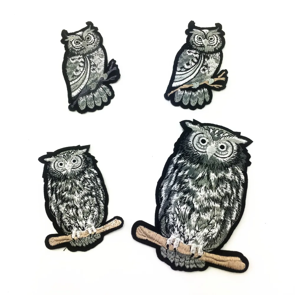 Animal Owl Patches embroidery Patch Sew On Clothes Patch Applique DIY