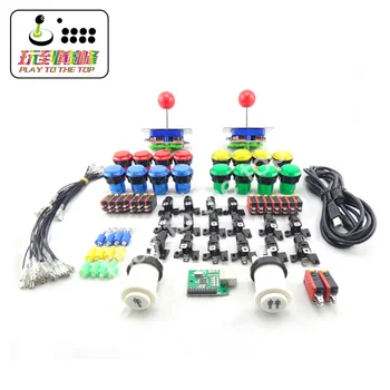 

2 pcs Zippy Joystick Red Ball Four Color 30mm LED Push Button Switch American Style USB Joystick Control Encoder Board