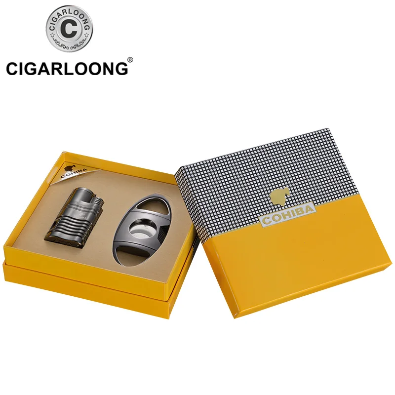 

cigar lighter cigar cutter wholesale butane windproof cigar lighter TZ-61