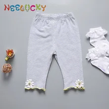 Платье для маленьких девочек clothes2018 новые летние леггинсы для девочек из мягкого хлопка моющиеся штаны скидки; Тонкие Детские семь точек леггинсы