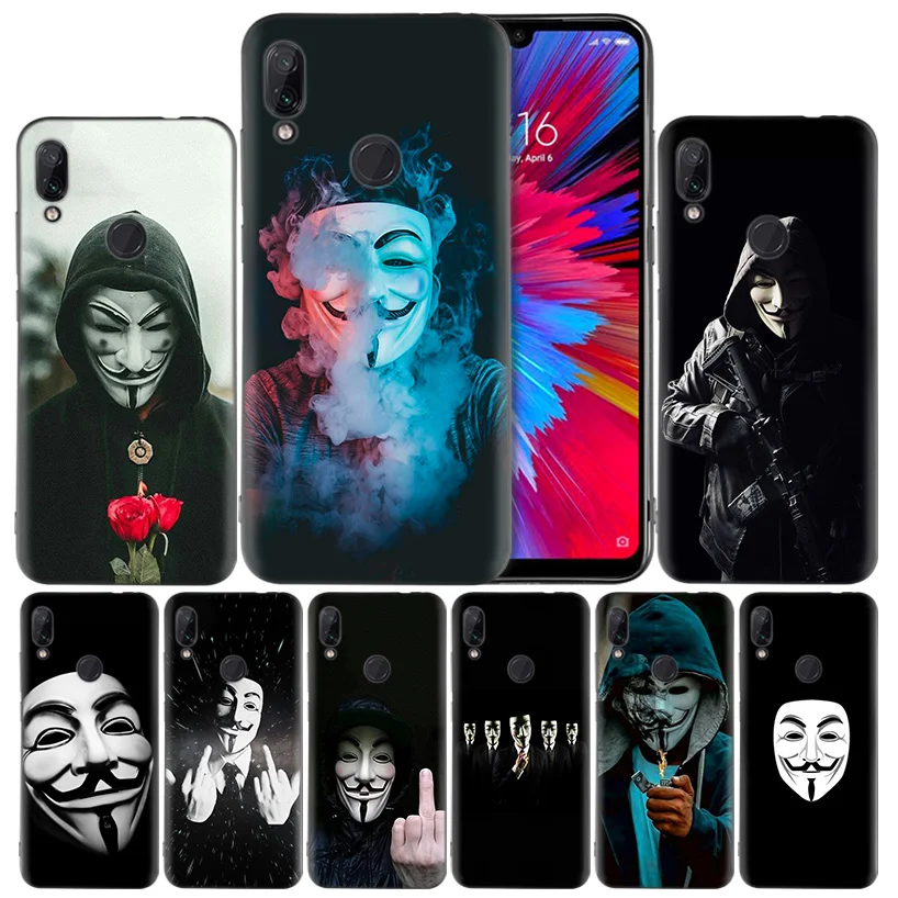 

Anonymous Silicone Case Cover for Xiaomi Mi 9 8 Play A1 A2 Redmi Note 7 6 6A 5 Plus S2 GO Lite Pro Pocophone F1