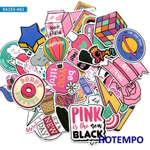 60pcs Pink Girls Fun Cartoon Stickers for Mobile Phone Laptop Luggage Guitar Case Skateboard Fixed Gear Bike Moto Car Stickers