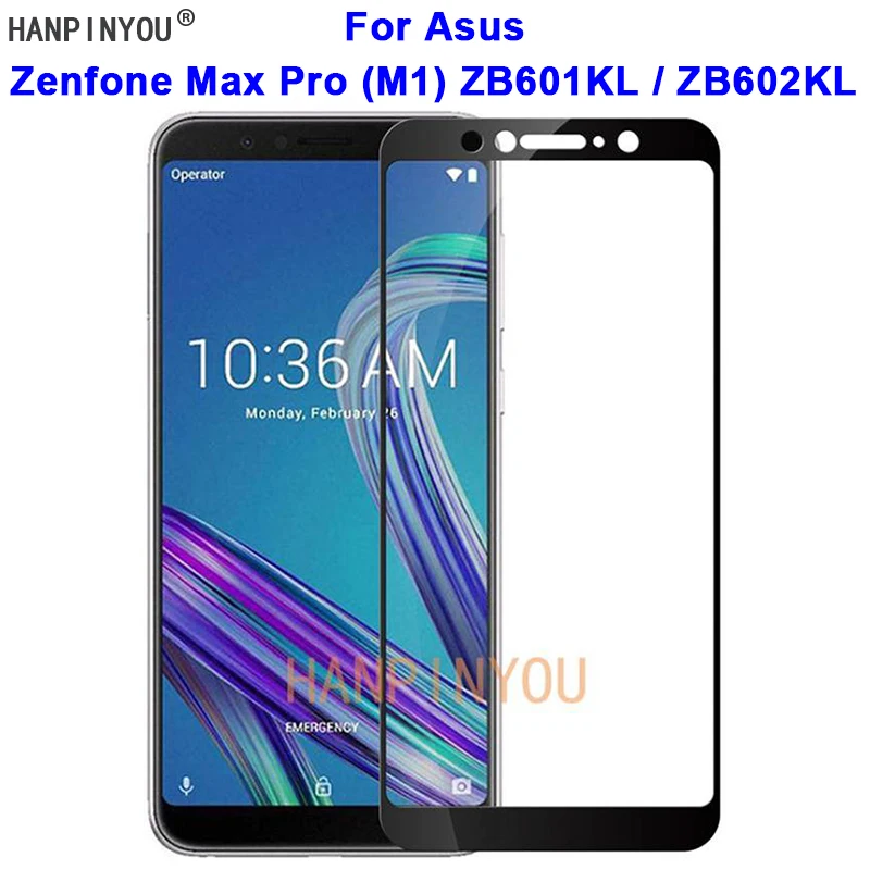 Закаленное стекло для Asus Zenfone Max Pro (M1) ZB601KL ZB602KL твердость 9H 2.5D полное покрытие |