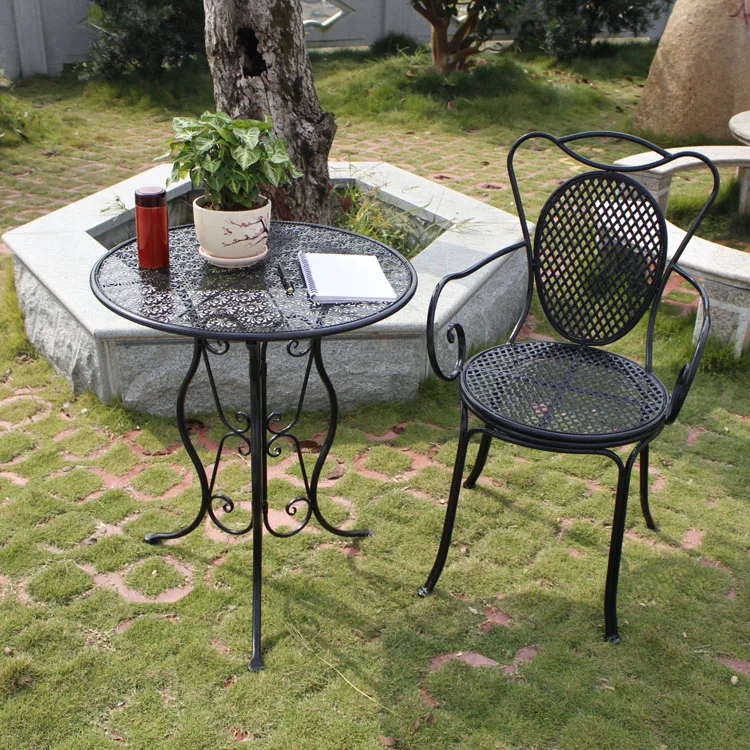 Creative Style Metal Small Round Leisure Tea Table Corner Balcony Coffee Table
