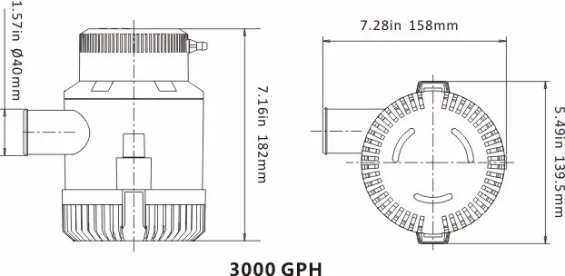 SEAFLO Трюмный насос 12 v 3000 GPH RV водяной насос для лодки морской каяк погружные насосы Китай