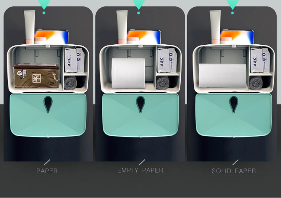 BAISPO настенные держатели для туалетной бумаги многофункциональная коробка для хранения ванная комната Водонепроницаемая коробка для салфеток портативный бумажный стеллаж инструменты