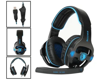 

SADES SA-903 Game Earphone Headset 7.1 Sound Card Computer Headset with Mail