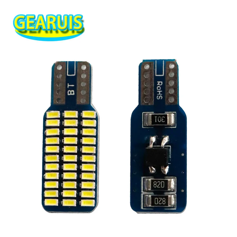 

10pcs T10 Canbus 33 SMD 3014 W5W 194 168 White Ice Blue Warm White LED Bulb Car Clearance Brake Bulbs Trunk Dome Reading Light
