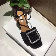 

2018 Women Summer Gladiator Sandals Luxury Rhinestone Woman Shoes Open Toe Sexy Metal High Heel Shoes Woman Fashion Dress Shoes