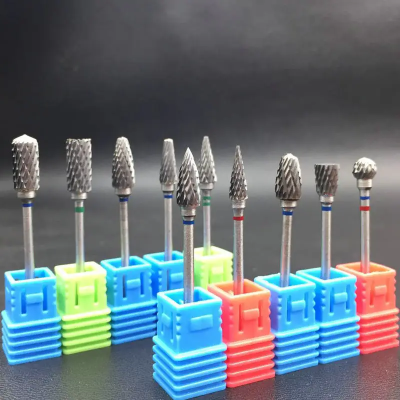 

YSEN 10 Style Choice Tungsten Carbide Nail Drill Bit Machine Nail Cutter Nail File Manicure For Manicure Nail Art Accessories