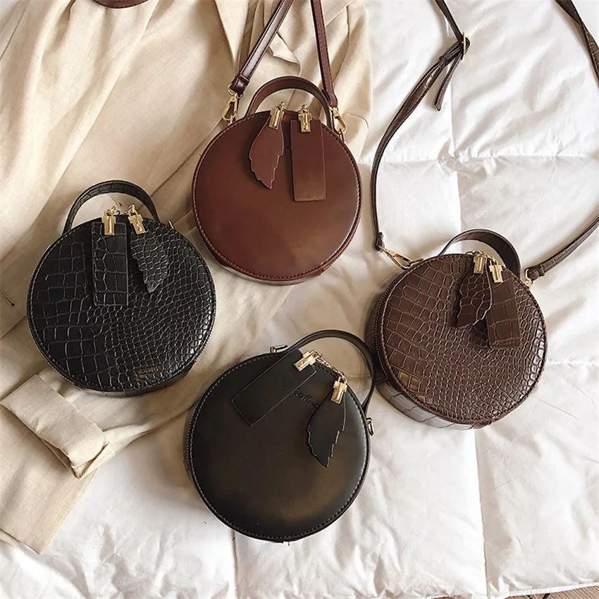  TOYOOSKY Brand Designer Women Mini Round Bags Crocodile Pattern Messenger Bag Circle Lady Top-handl - 32973106274