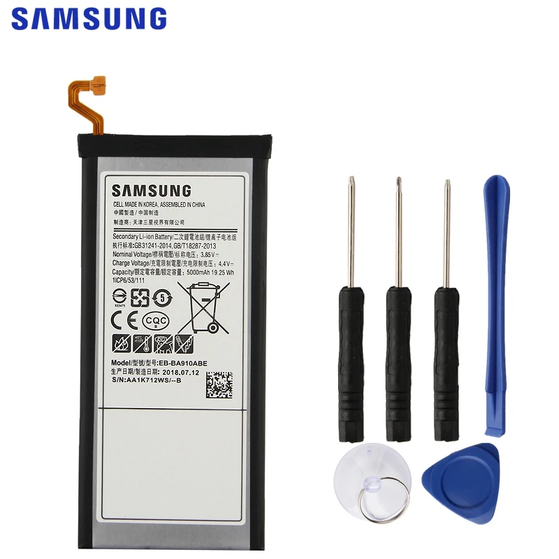 Оригинальная батарея SAMSUNG EB-BA910ABE для SAMSUNG GALAXY A9100 A910F A9+ A9 Pro SM-A9100 5000 мА/ч, Аутентичные Батарея