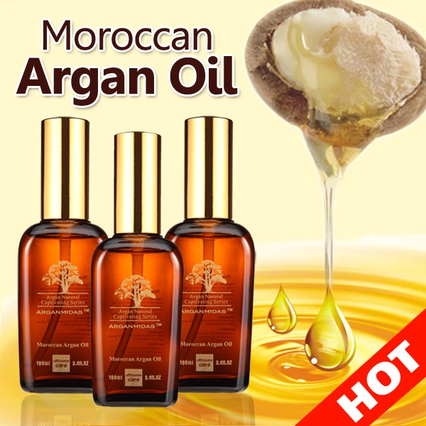 Arganmidas 3*100ml Moroccan Argan Oil Hair & Scalp Treatment for Dry