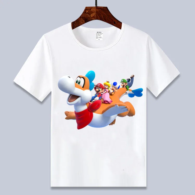 Новые стильные детские футболки с принтом Супер Марио Йоши для малышей Детские летние Забавные футболки с аниме для мальчиков и девочек, топы, одежда для малышей - Цвет: 9