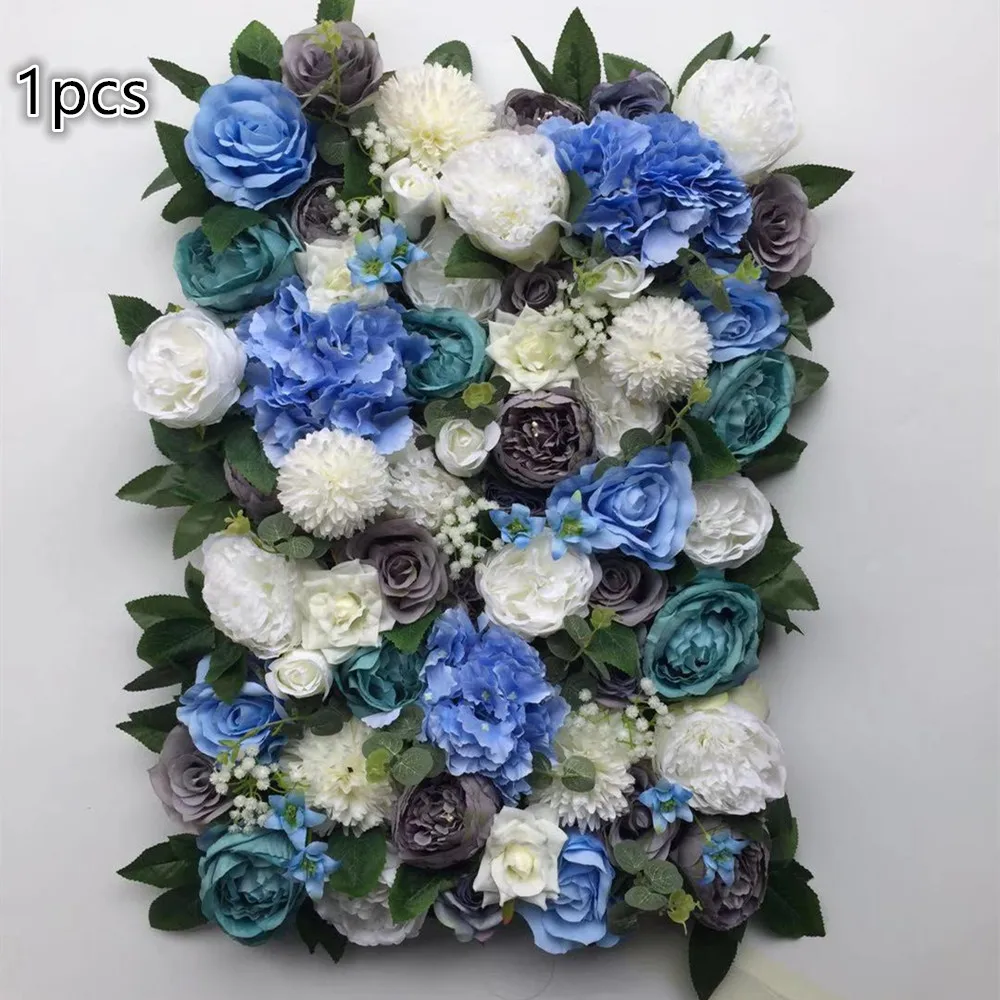 

Artificial flower wall and fake flower row use Rose and new hydrangea for wedding background decoration