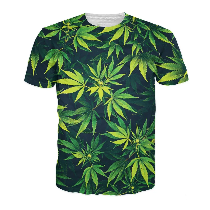Футболка Alisister Green Plant Weed Leaves Летняя мужская футболка с коротким рукавом забавные уличные футболки Camisetas Мужская Марка