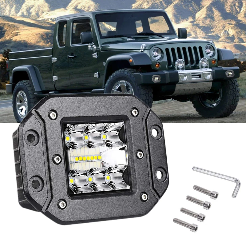 Litsurh Comprar Para Jeep Coche Led Bar 1x5x5 Pulgadas 39 W Montaje De Conduccion Niebla Off Road Led Trabajo Luz Estilo Inundacion Campo A Traves Camion Suv Online Baratos