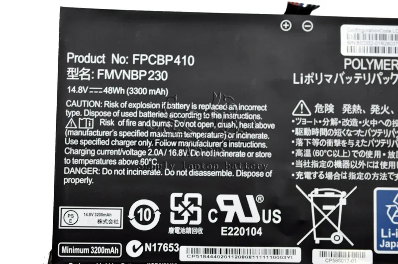  JIGU FMVNBP230 FPB0304 FPCBP410 Original Laptop Battery For FUJITSU For LIFEBOOK U554 U574 UH554 UH
