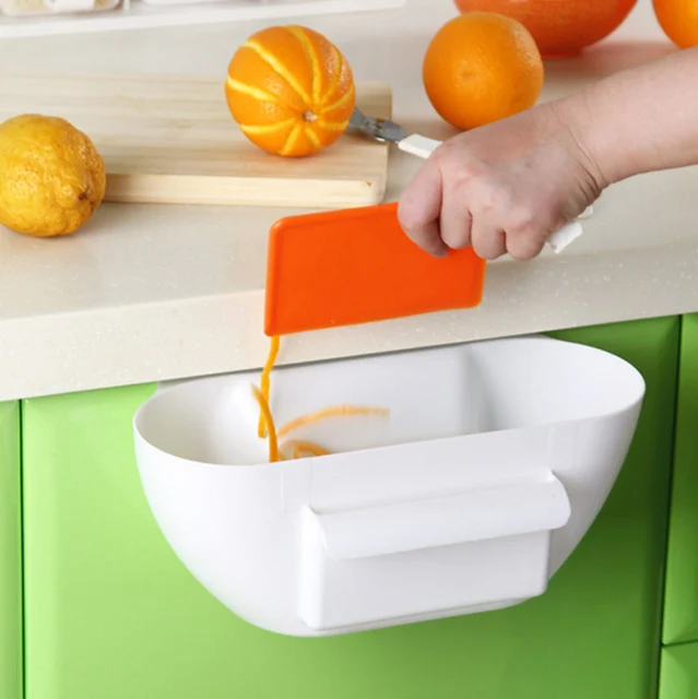 Special Offers Practical Home Kitchen Cabinet Trash Storage Box portable Organizers Garbage Holder for Vegetables Fruit Peels