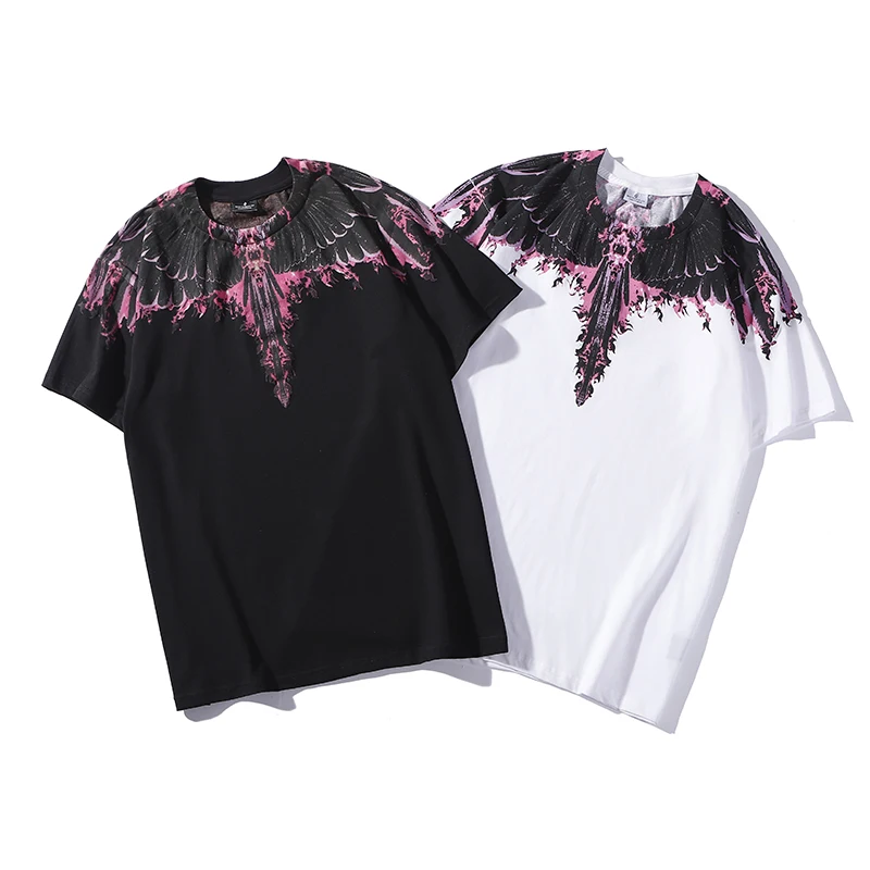 

19ss Marcelo Burlon T Shirt Men Women Italy Brand Purple Flame Wings Summer T-shirt Streetwear Harajuku Marcelo Burlon Tshirt