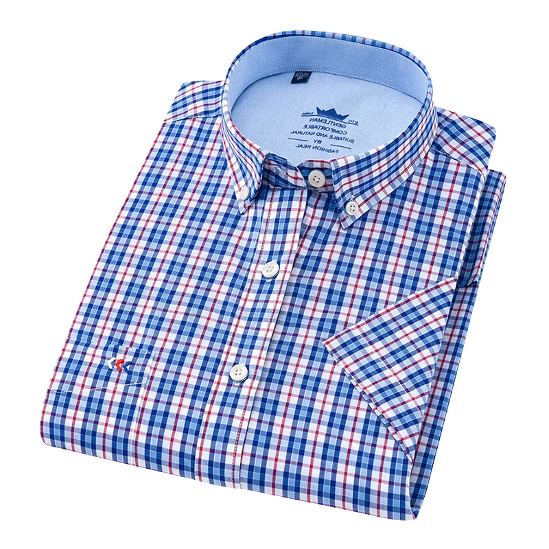 DAVYDAISY 2019 جديد وصول الصيف قصيرة الأكمام قميص الرجال منقوشة طباعة عارضة أكسفورد قمصان الذكور الملابس عالية الجودة DS-230