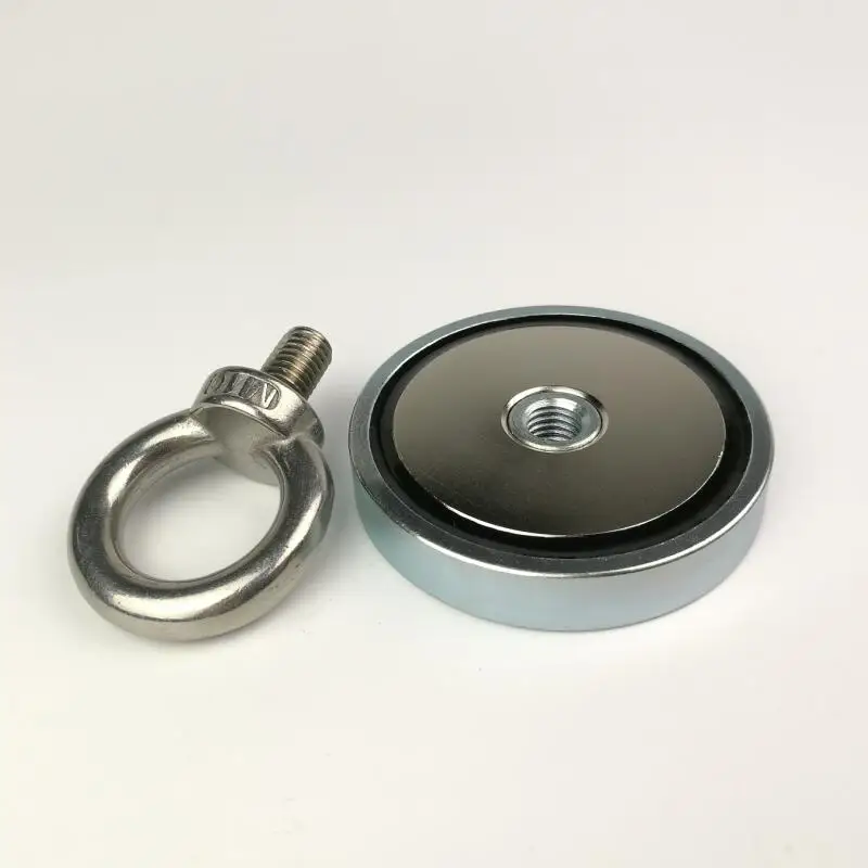 Günstige 250Kg Starke Neodym Magnet Power Ring Salvage Angeln Magnet Wasser Magnet Magnetische Material Basis mit 10m Seil