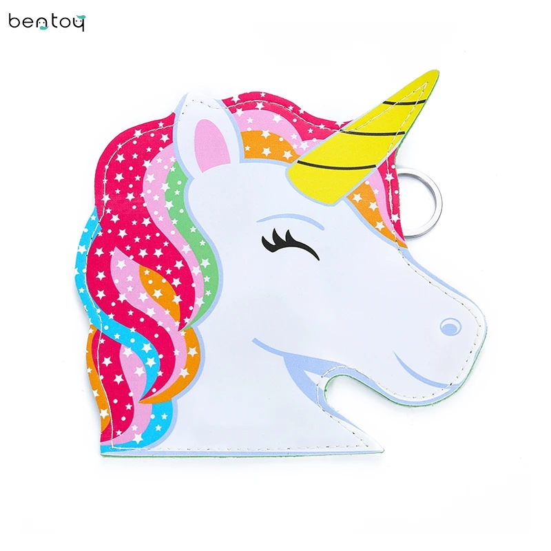 

New 3D Horse Girls Leather Bag Keyring Cartoon Childern Mini Wallet Clutch PU Coin Purse Lovely print Change Purse