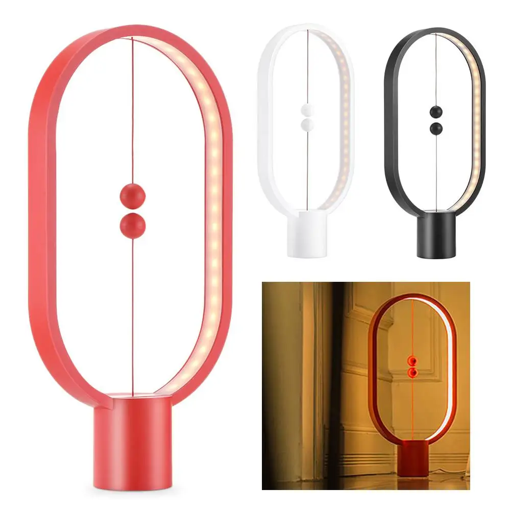 

Balance LED Light Elliptical Magnetic USB Powered Smart Home Desk Night Light Fairy lights make people grow light