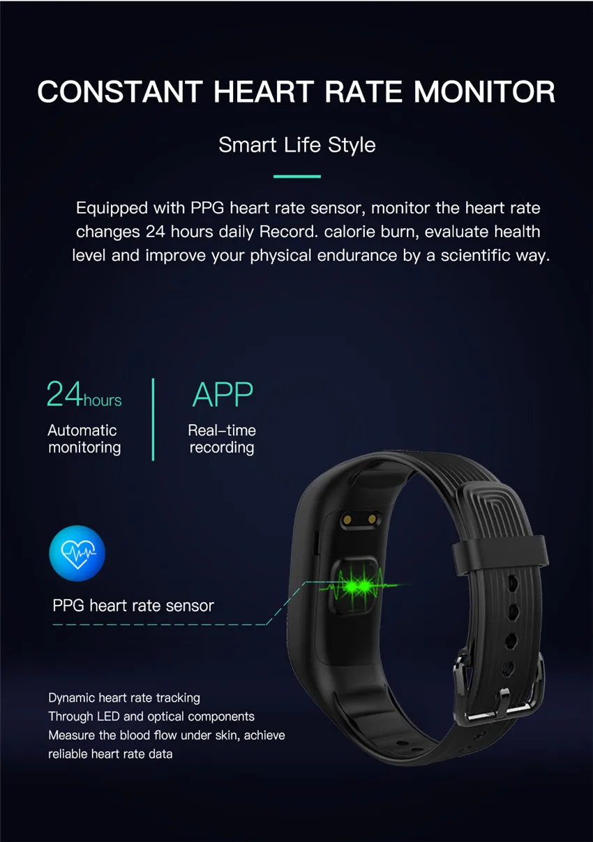 ASKMEER S4 Smart Wristband Bracelet IP68Waterproof Multi Sport Mode Smart Fitness Tracker Color Screen Dynamic Smart Health Bracelet (6)
