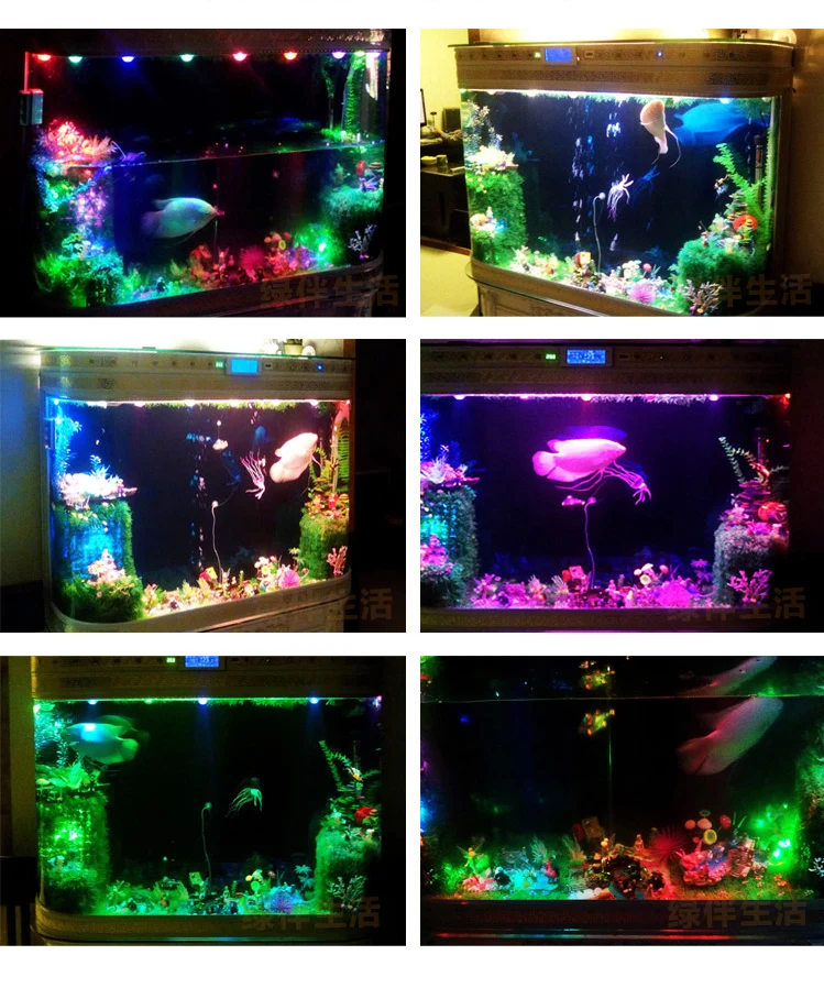 Рыбы Танк огни водонепроницаемый декоративные красочные освещения воды Прожекторы аквариум led Дайвинг ночника