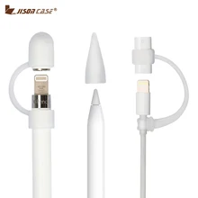 Jisoncase Protectora Combo Acogedor Cap para Apple Tapa Lápiz Único de Silicio Caso de la Cubierta de punta Anti-pérdida Titular de iPad Pro-Ningún Lápiz