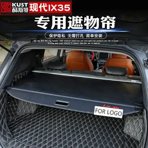 

High Qualit Car Rear Trunk Cargo Cover Security Shield Screen shade Fit For Hyundai IX35 2017 2018 2019 (Black,Beige) BY EMS