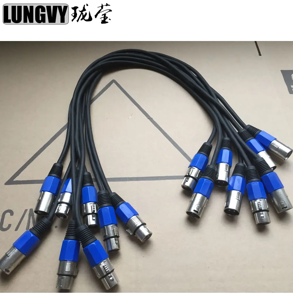 

Free Shipping 10pcs/Lot 1M-10M DMX Cable Dmx512 Stage Lighting 3 Pin Connector Stage Lights Dmx Dj Equipment