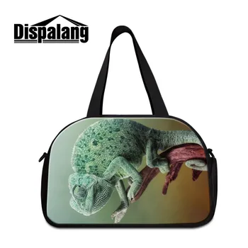 

Dispalang Men Multifunctional Travel Luggage Bag Large Travel Duffle Bag Lizard Print Weekend Bag With independent Shoes Storage