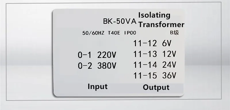 BK-50VA управление изоляция трансформатора сухой 220V380V переменной 36V24V12V6. 3 в DJ оборудование интимные аксессуары