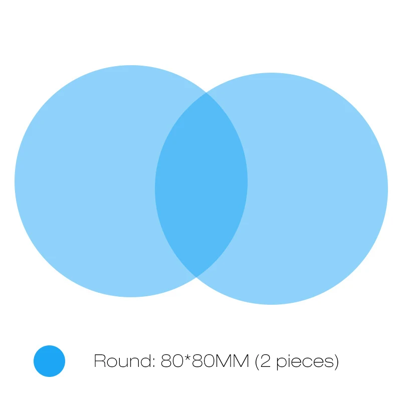 LOEN 2 шт./лот непромокаемый автомобильный пленка на зеркало заднего вида стикер Анти-туман защитная пленка дождь щит Замена для автомобиля оконное зеркало - Название цвета: 2PCS 80x80MM