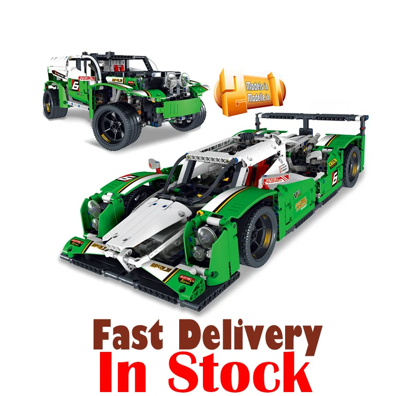 

LELE 38017 24 Hours Race Car Technic Model Building Blocks Bricks Toys DIY For children Model Compatible with legoINGly 42039