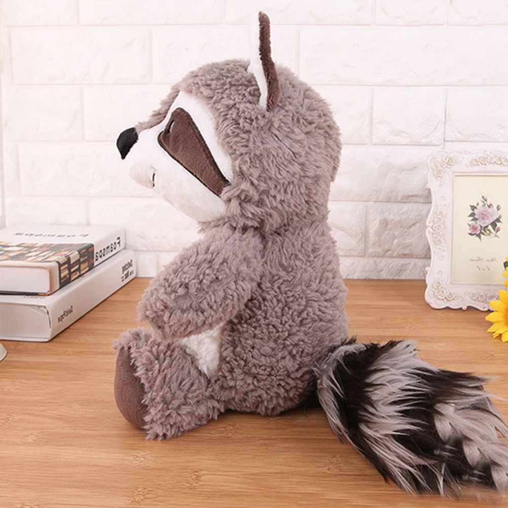 25cm 35cm 55cm Gray Raccoon Plush Toy Lovely Cute Soft Stuffed Animals Doll Pill