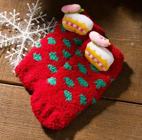 10 пар рождественских носков для мамы и ребенка толстые коралловые флисовые Носки для малышей носки для родителей и детей с героями мультфильмов теплые домашние забавные нескользящие носки - Цвет: COLOR 4