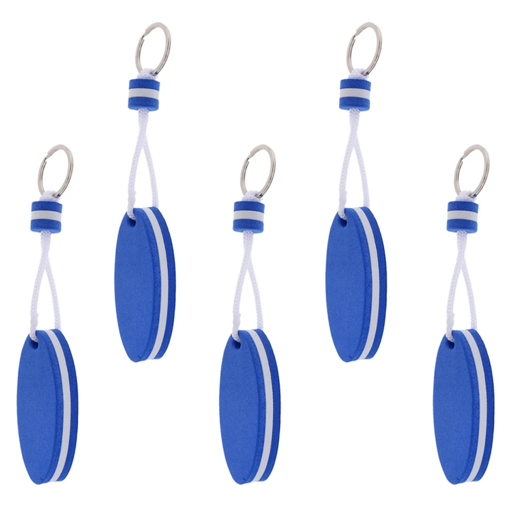 MagiDeal 5pcs Marine Outboard Floating Keyring Sailing Kayak Fishing- Surfboard Shape Floating Key Ring 