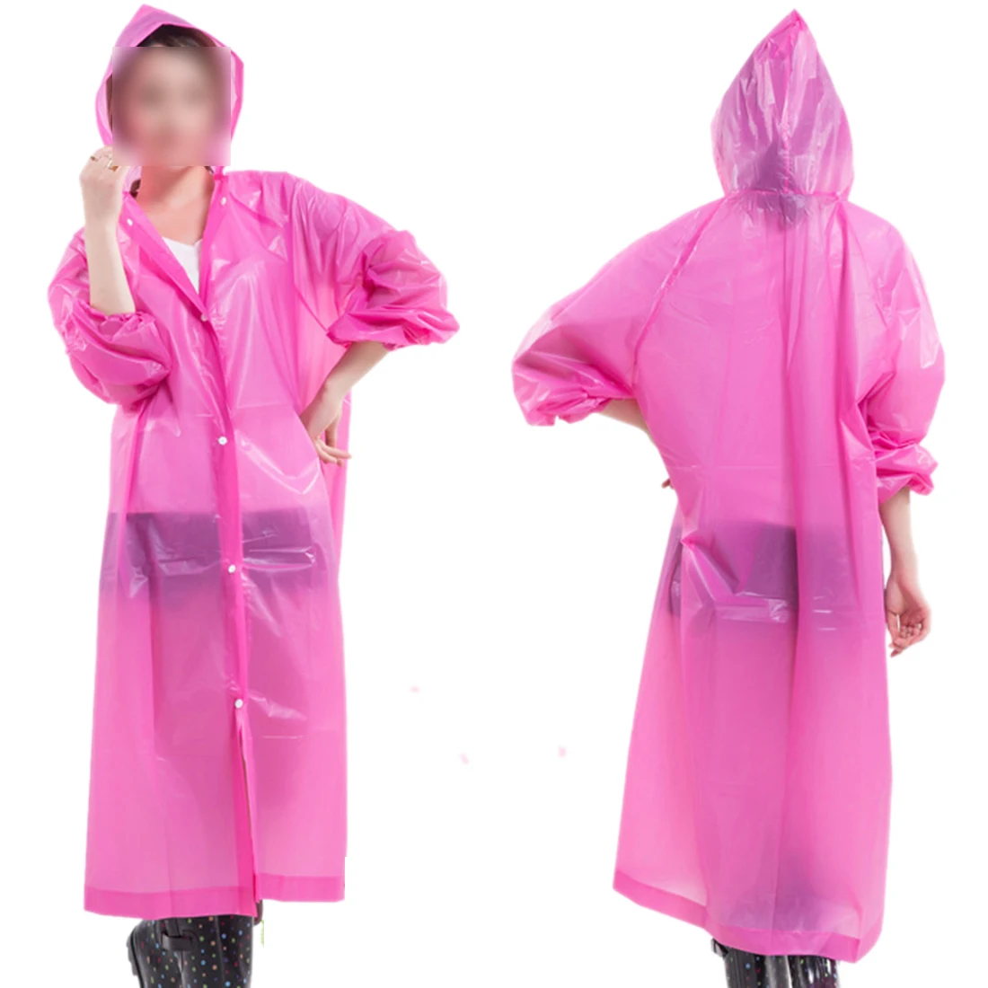 

Adult Men Women Raincoat Fashion Portable Lightweight Hooded NOT Disposable Raincoat Reusable Rainwear
