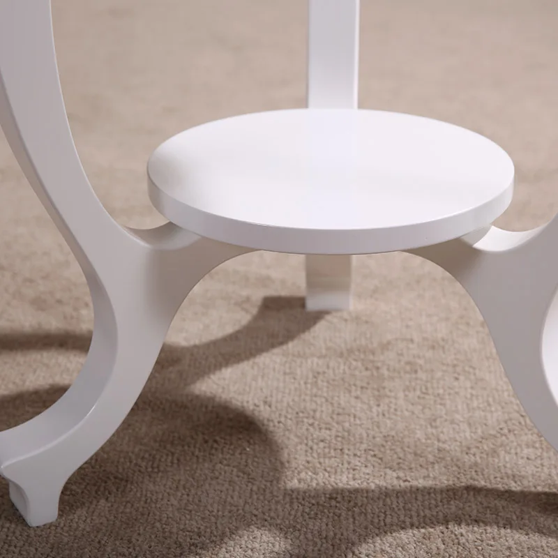 New adurable solid wood tea table white round minimalist modern wooden end table home living room antique furniture M203