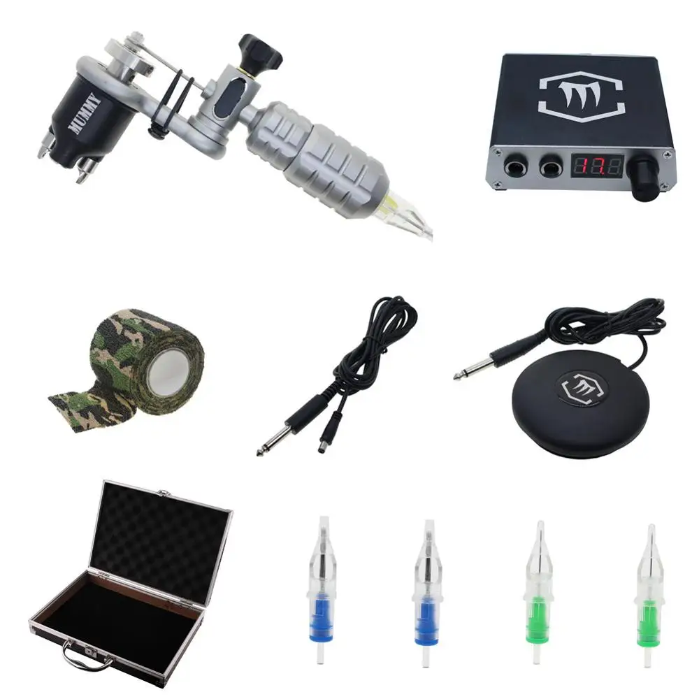 

Rotary Tattoo Machines Guns Kits with Digtal Tattoo Power Supply Needles Grip for Tattoo kit Supply KT011