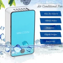 1400mAh Rechargeable USB Air Cooling Fan Mini Handheld Desktop Portable Air Conditioner Cooler Bladeless Fan mini usb hand fan cooling portable fan led light air conditioner cooler adjustable speed heat rechargeable battery fans 200mm