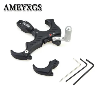 

1Pc Release Aids Adjustable 3 or 4 Finger Grip R/L Hand Compound Bow Release For Outdoor Hunting Shooting Archery Accessories