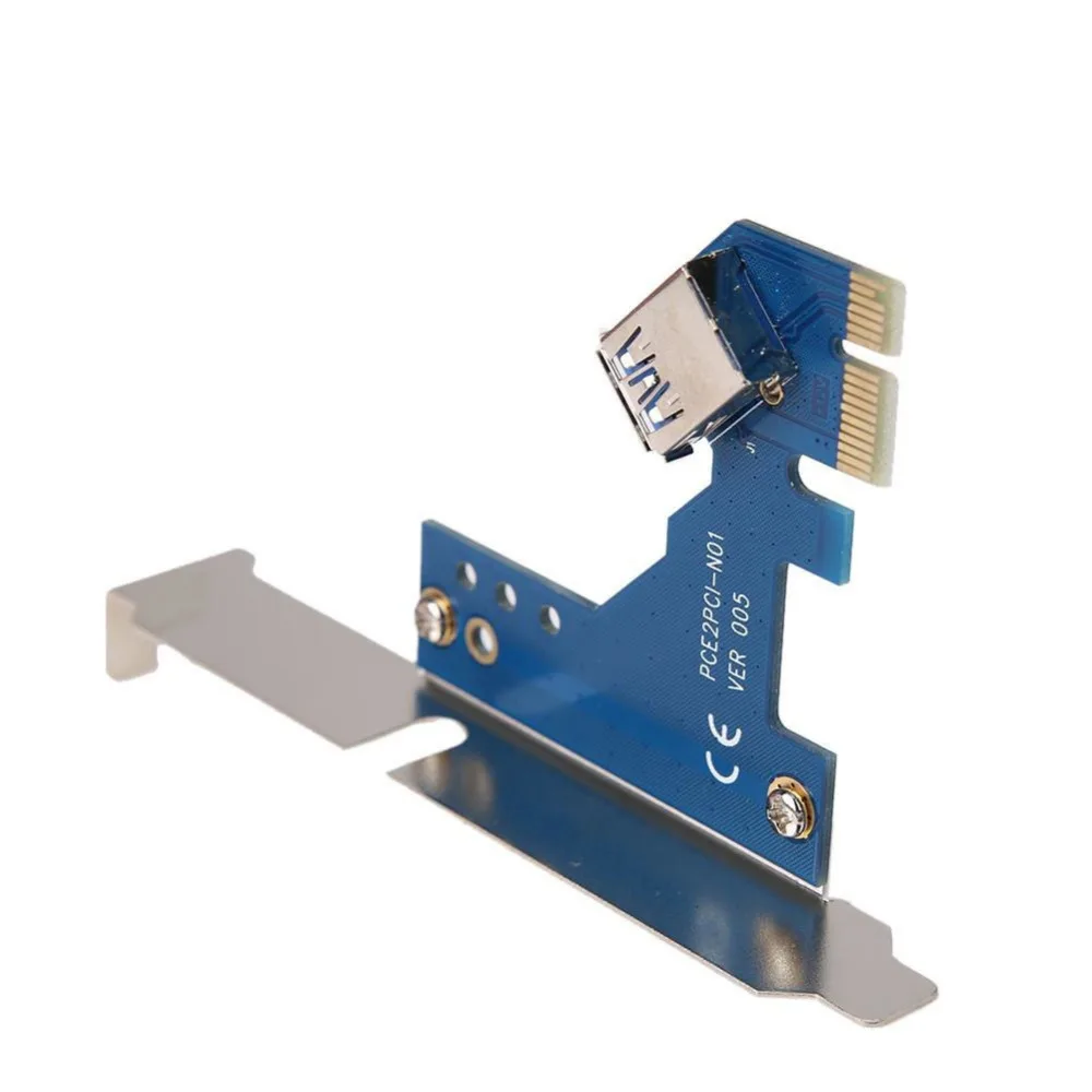 Плата расширения адаптера PCI E Express X1 на двойной Riser с кабелем USB 3 0 1 м для Windows