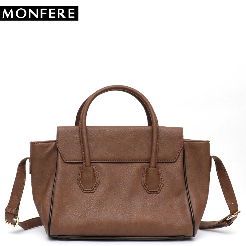 

MONFERE Large Women Tote Shoulder Bag Fashion Girl Top-Handle Zip Big Daily Handbag Female Casual Vegan Leather Messenger Bags