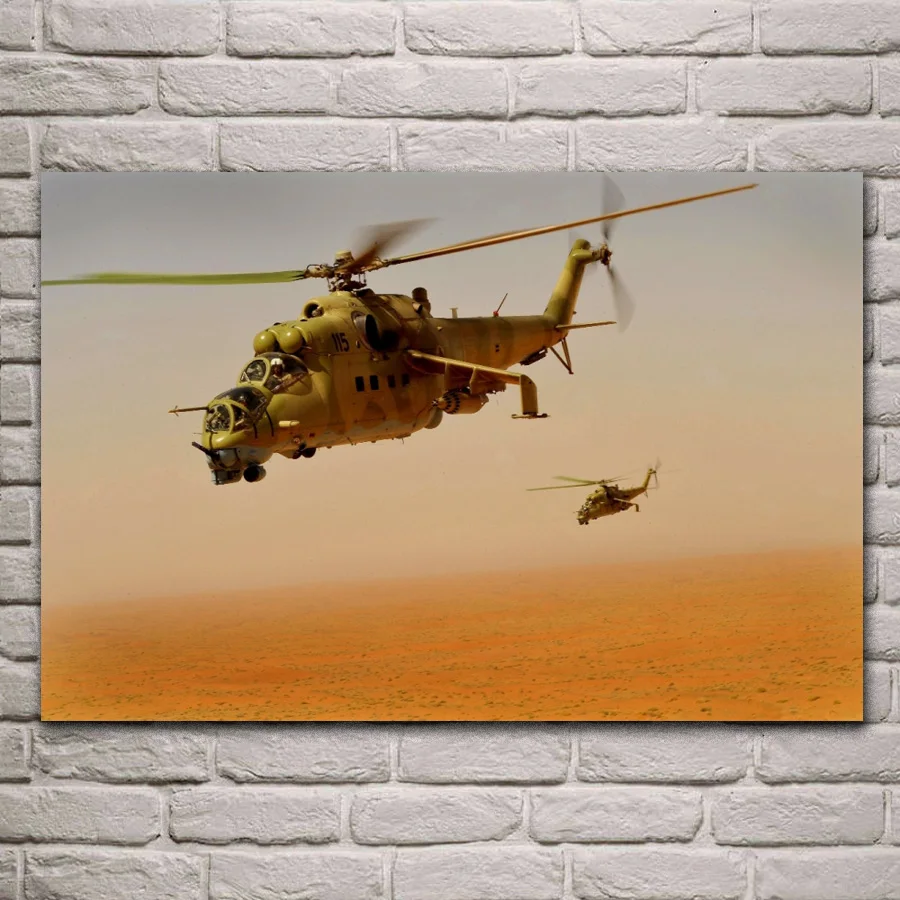 Военный Mil Mi-24 aircraft tor самолет гостиная украшение домашний декор деревянная рамка Плакат KF863