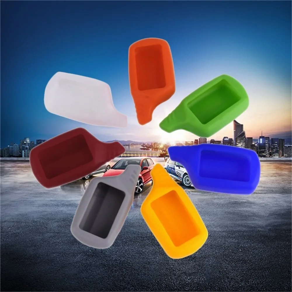

5 Pcs Grey B9 Mini Silicone Shell Cover for Remote Control Two-way Car Alarm System