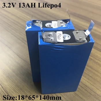 

4pcs Prismatic Battery Cell 3.2V 13Ah Lifepo4 Battery Pack for Car Refrigerator Electric Bike Electric Tools Solar Lamp EV